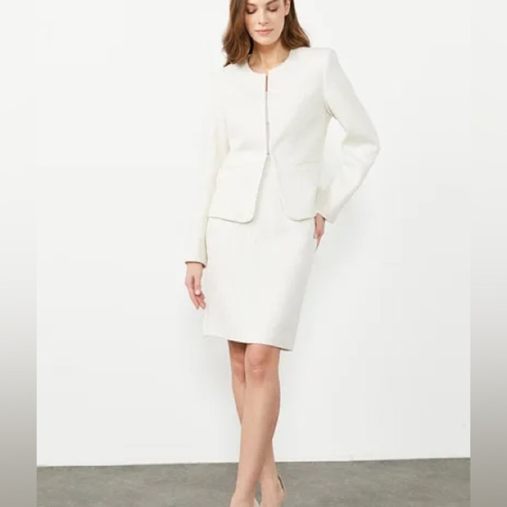 Ann Taylor white dress and jacket